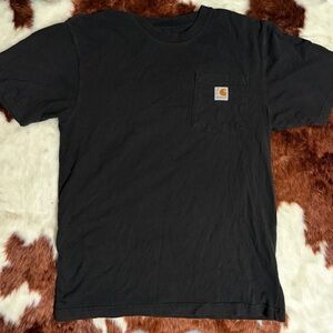 Carhartt Men’s Black Pocket Tee with Logo Patch